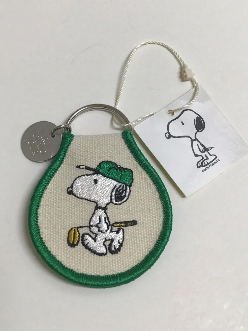 Peanuts Snoopy Golfer Key Ring Embroidered Patch Style Three Potato Four NEW